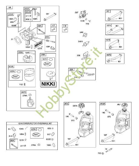 D - Carburatore, alimentazione carburante, kit di revisione carburatore B&S - 21 €¦ 21R807-0002-B1 brand Stihl